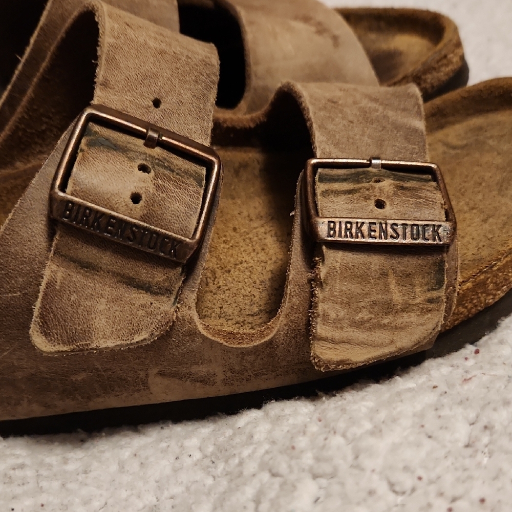 Brown Double Strap Sandals - Picture 2 of 7